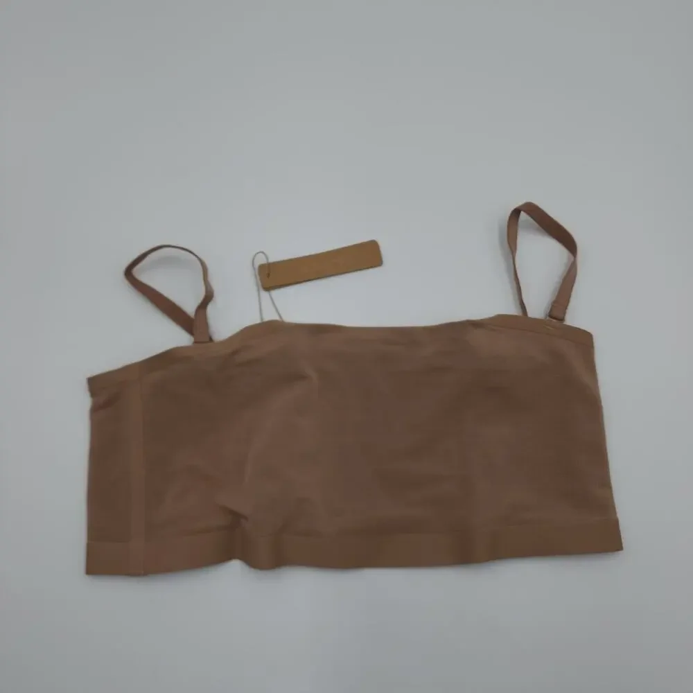 Skims Powermesh Bandeau Bralette In Sienna Size L - Picture 1 of 6